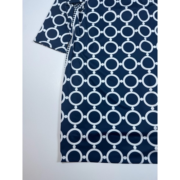 Gretchen Scott Navy White Circle Pattern Everyday Dress XL Preppy Boutique - Picture 11 of 12